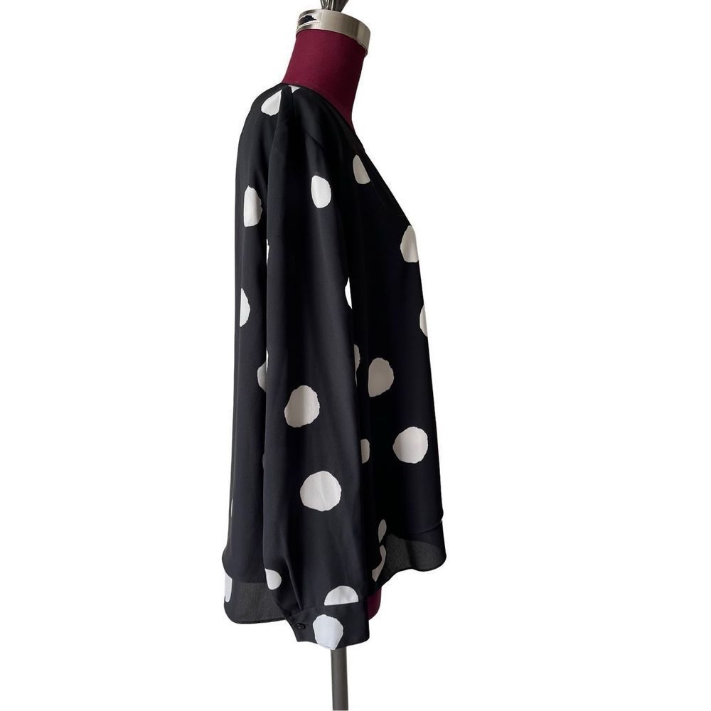 Chico’s Soft Dots Layered Tunic Black White size 3 US XL 16 - Picture 11 of 11